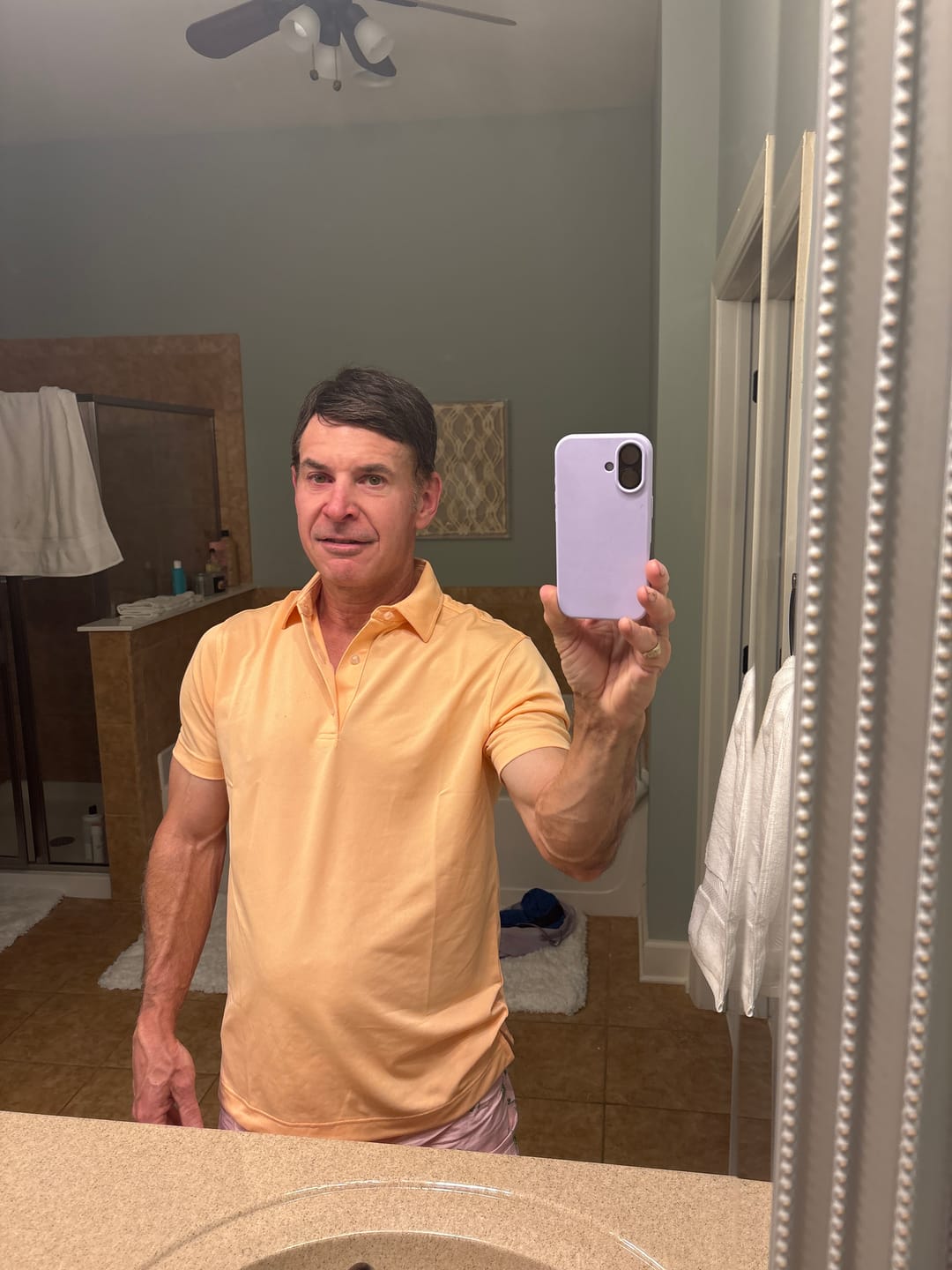 Customer photo review of Pique Stretch Polo