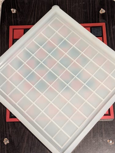 Customer photo review of 12x12x0.75" Small Chess Board Silicone Mold With 1.2" Squares