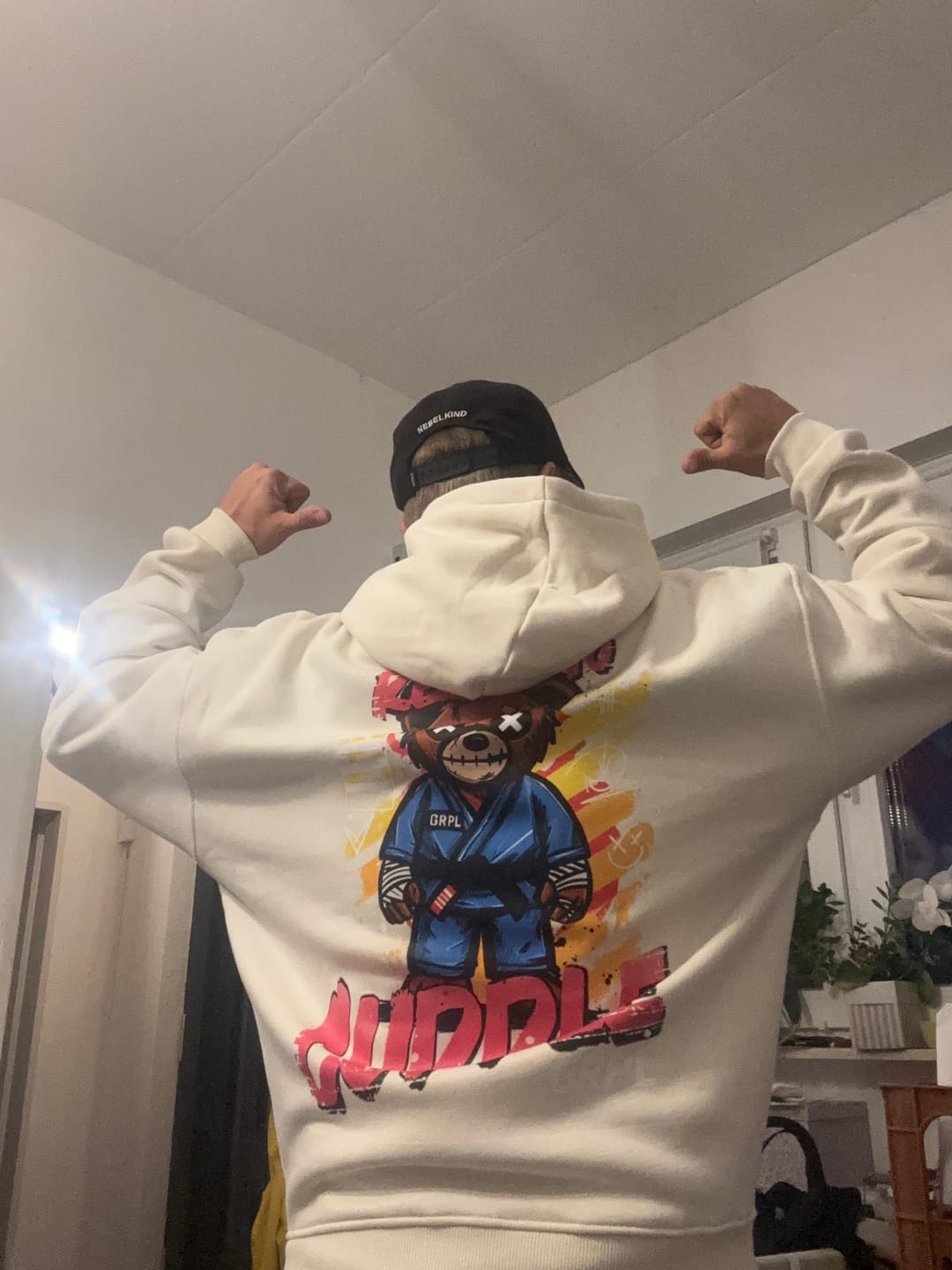 Customer photo review of GRPL “Ready to Cuddle” Hoodie Unisex