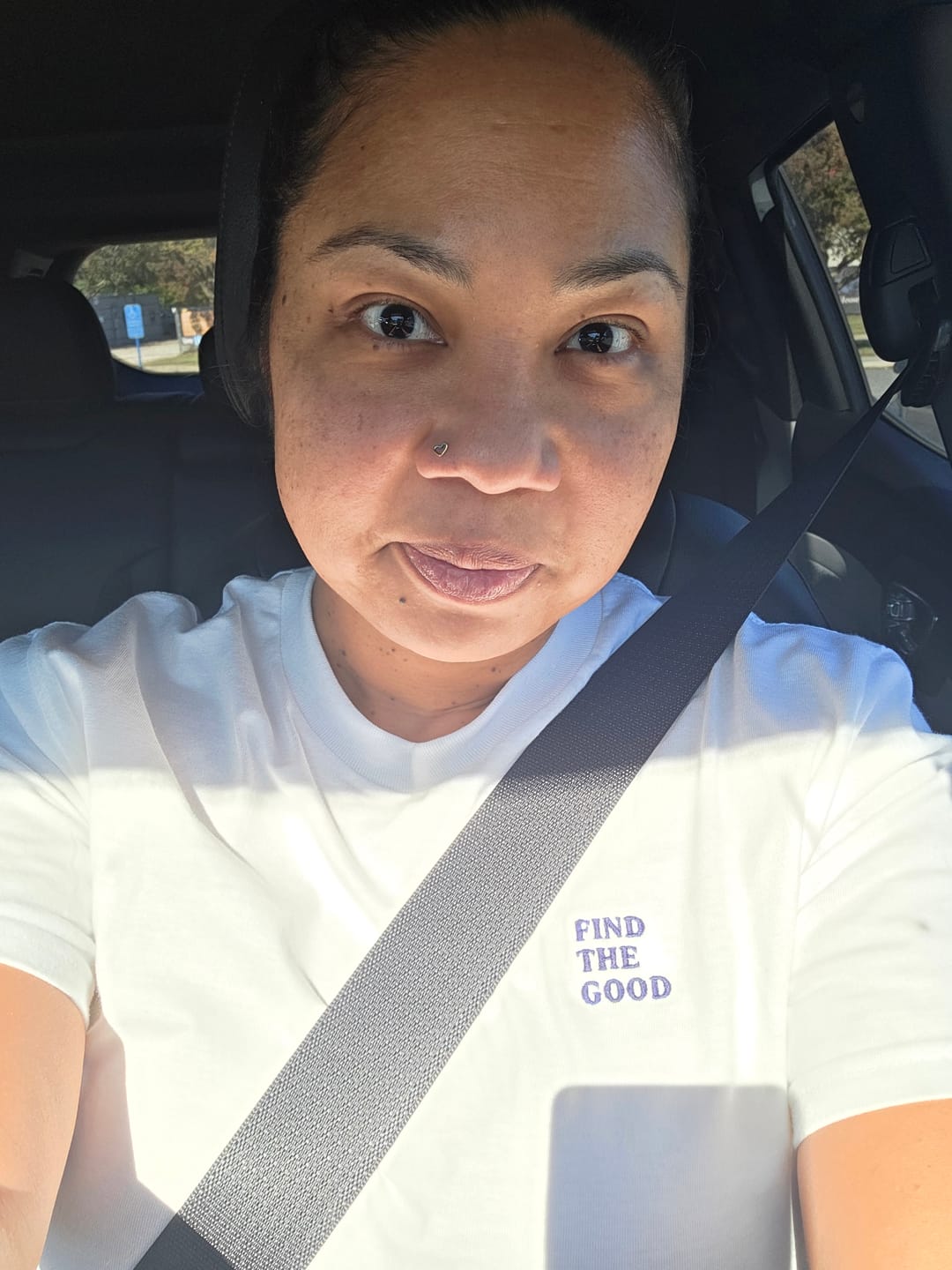 Customer photo review of 3 Simple Words Embroidered Hoodie - Cream