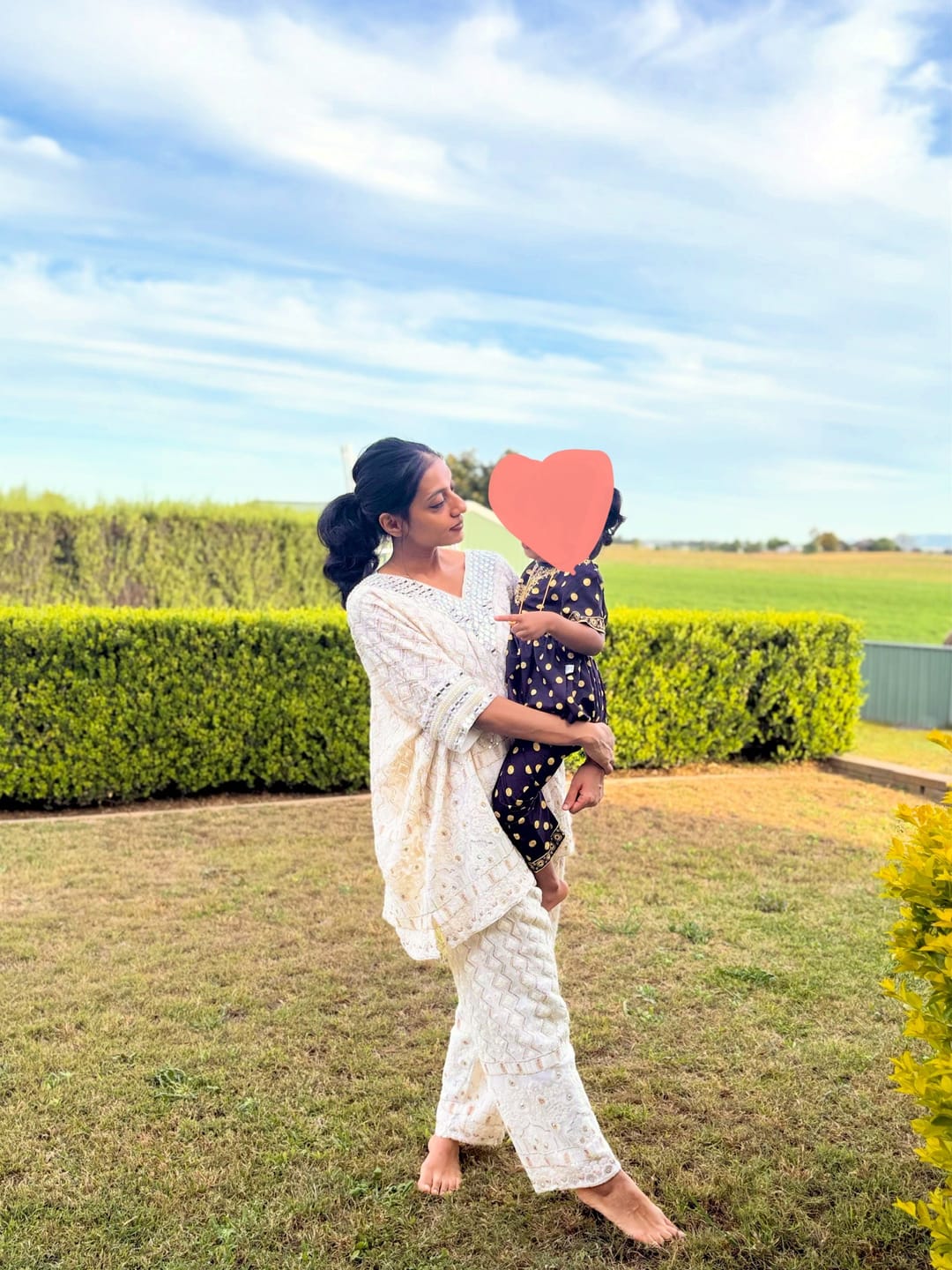 Customer photo review of Chikankari Sparkle Fiesta Mirror Embroidered Outfit |Label S4U