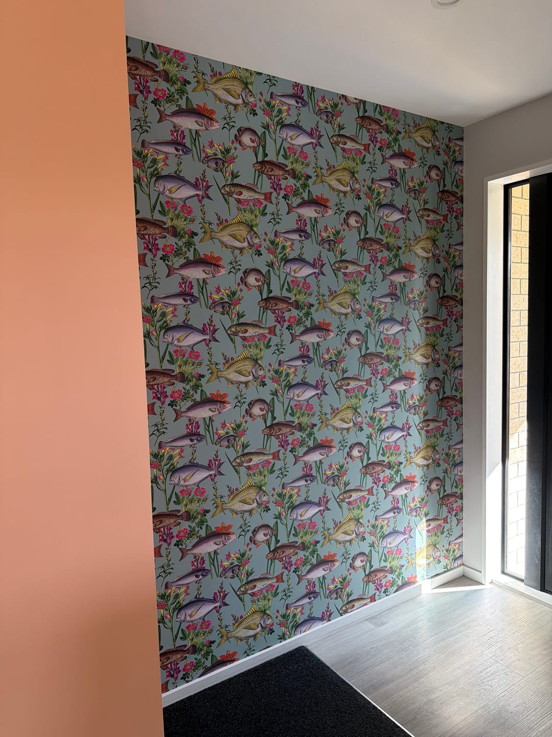 Customer photo review of Lagoon Fish Wallpaper - Teal