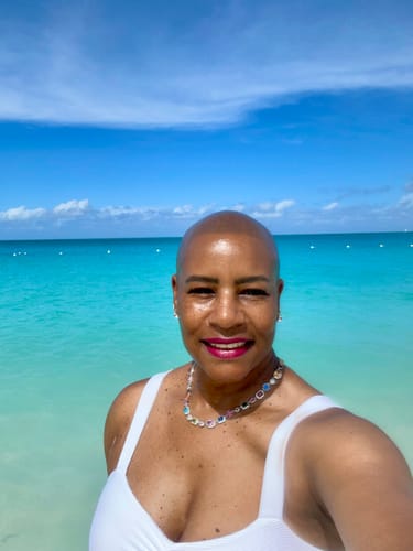 Customer photo review of Solstice Gemstone Necklace White Gold