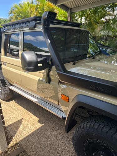 Customer photo review of Air Ram Snorkel Head New Style to suit Toyota 70 Series LandCruiser