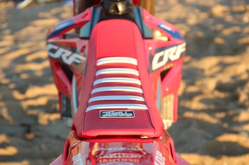 Customer photo review of Custom Seat Cover: 2006 Honda CRF250R