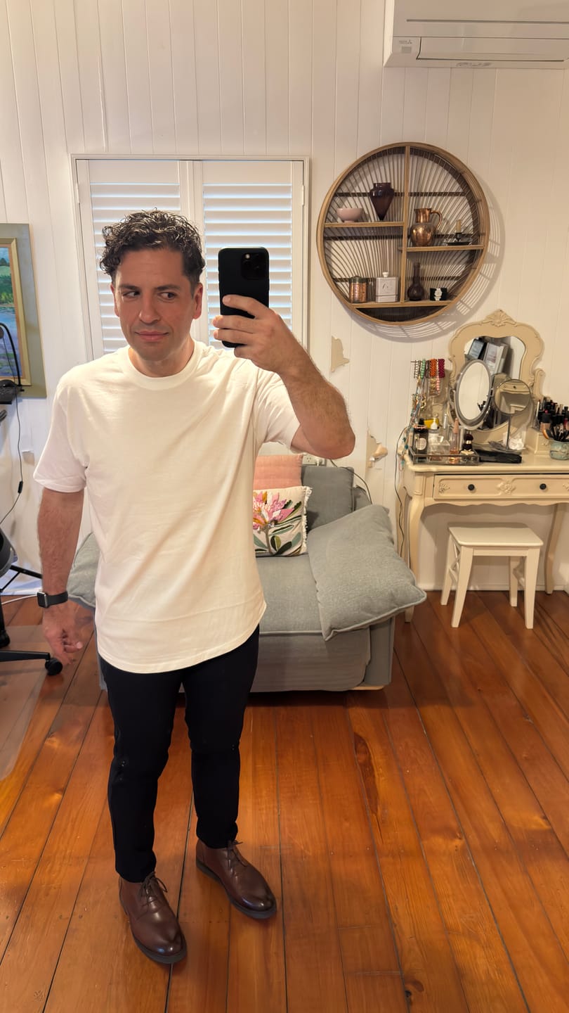Customer photo review of Navy Slim Fit Chino