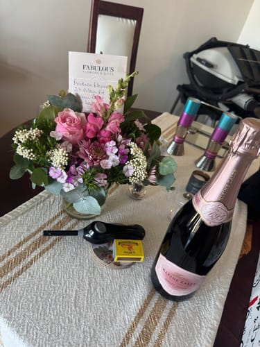 Customer photo review of Bubbles and Pink