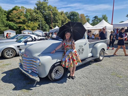 Customer photo review of Robe Vintage Années 50 Florale A Bouton Manches Courtes