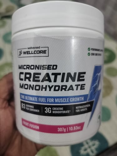 Customer photo review of Wellcore - Pure Micronised Creatine Monohydrate (307g, 83 Servings) Fruit Fusion