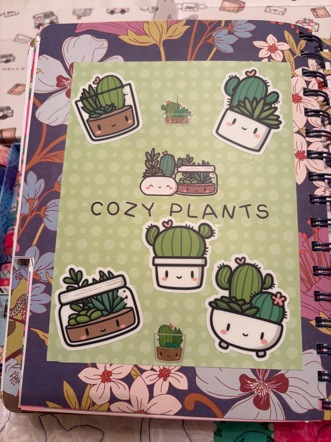 Customer photo review of Cozy Plants Die Cut Stickers