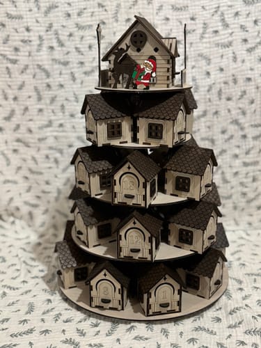 Customer photo review of Christmas advent calendar house laser cut svg file