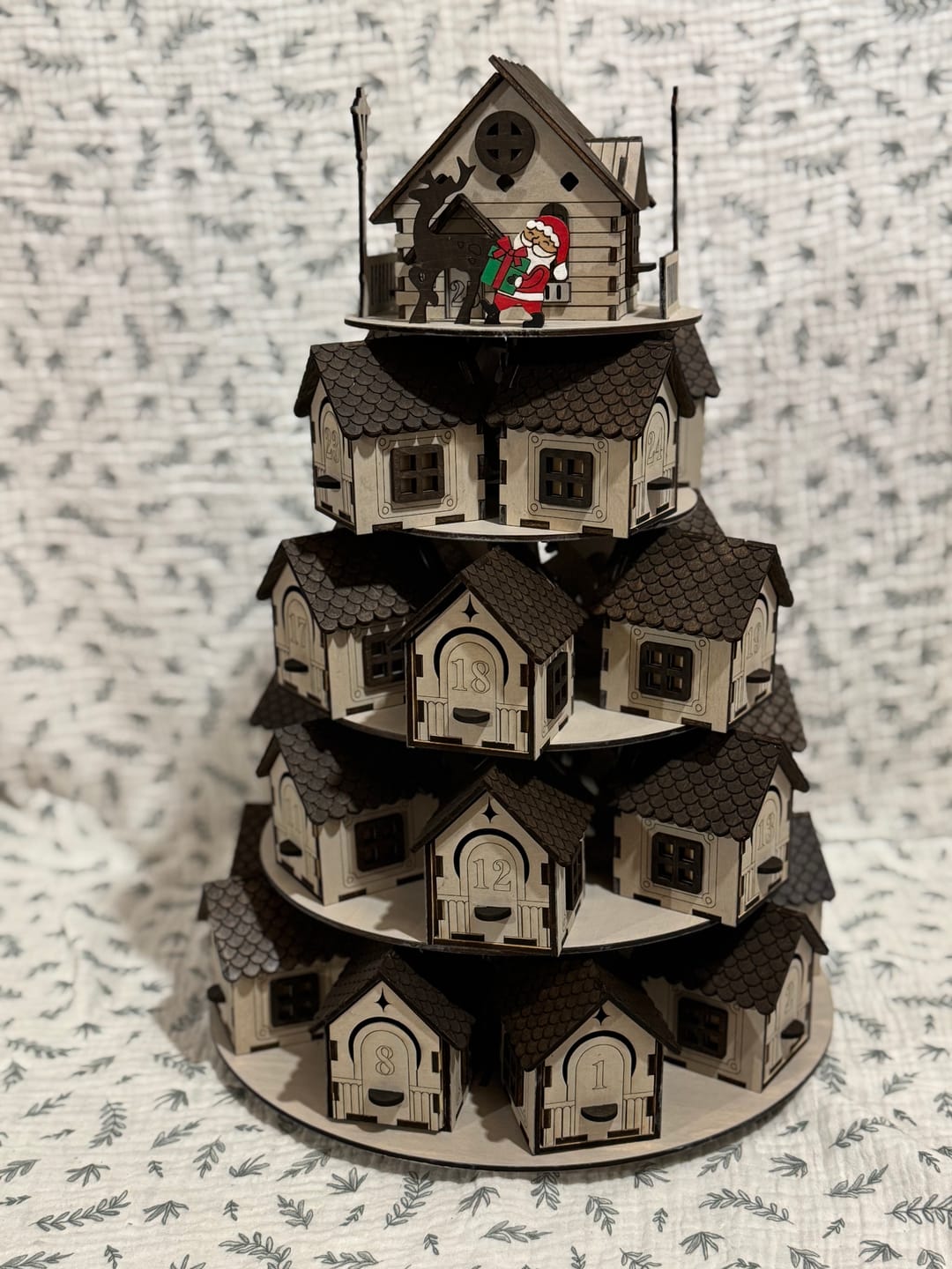 Customer photo review of Christmas advent calendar house laser cut svg file