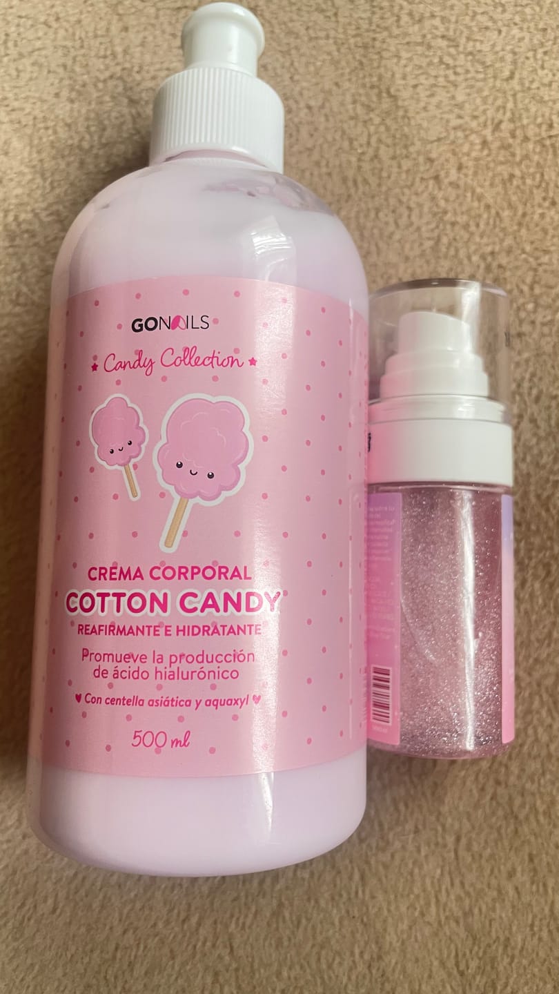Customer photo review of Crema de Cuerpo Reafirmante e Hidratante Cotton Candy 500 ml