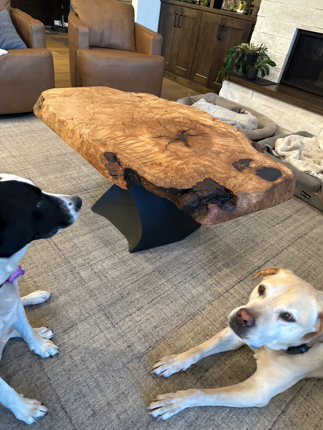 Customer photo review of Coffee Table Base 121B Tulipe 16.5" H Metal Elegant Furniture