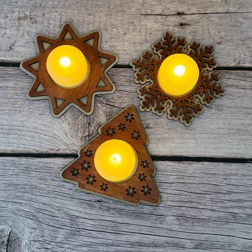 Customer photo review of Christmas candlestick bundle laser cut svg file