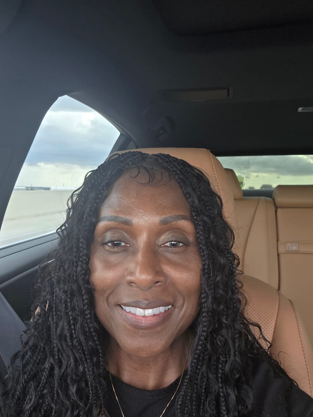 Customer photo review of Coco - Glueless Human Hair Braided Wig Pre Cut HD Full Elastic Lace Free Part Ready-To-Go (Lace Not Hand Tied)