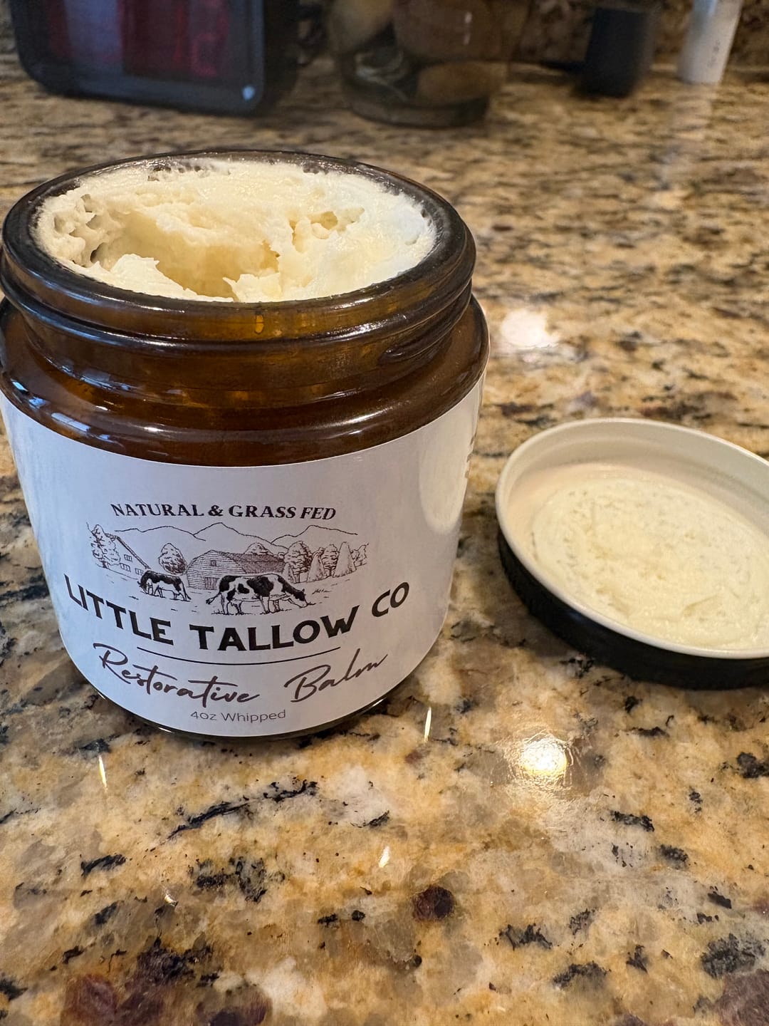 Customer photo review of Restorative Whipped Tallow Balm - 4oz Glass Jar