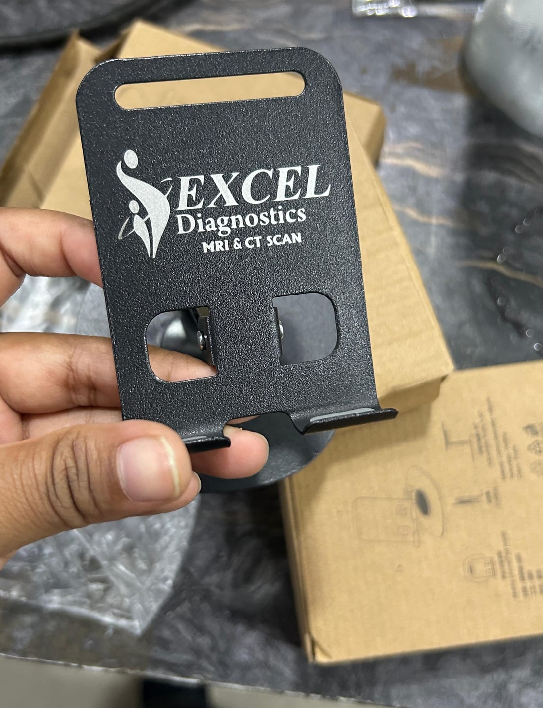 Customer photo review of Premium Mobile Stand | Best for Corporate Gifting | PrintMine.in