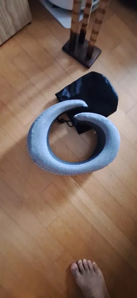 Customer photo review of Memory Foam Travel Pillow