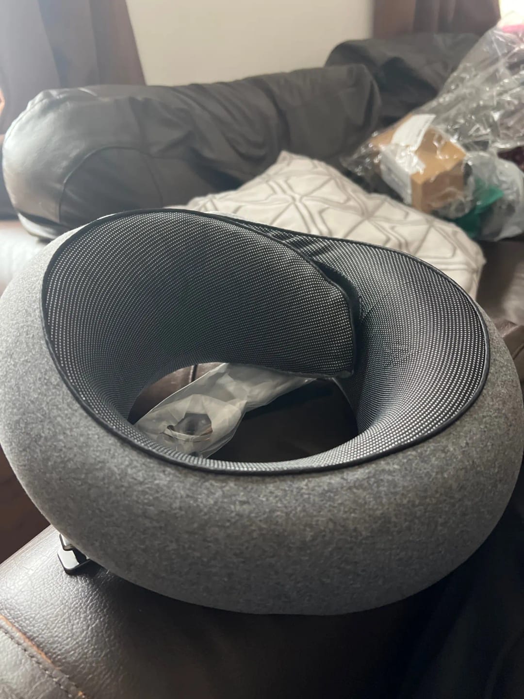 Customer photo review of Memory Foam Travel Pillow