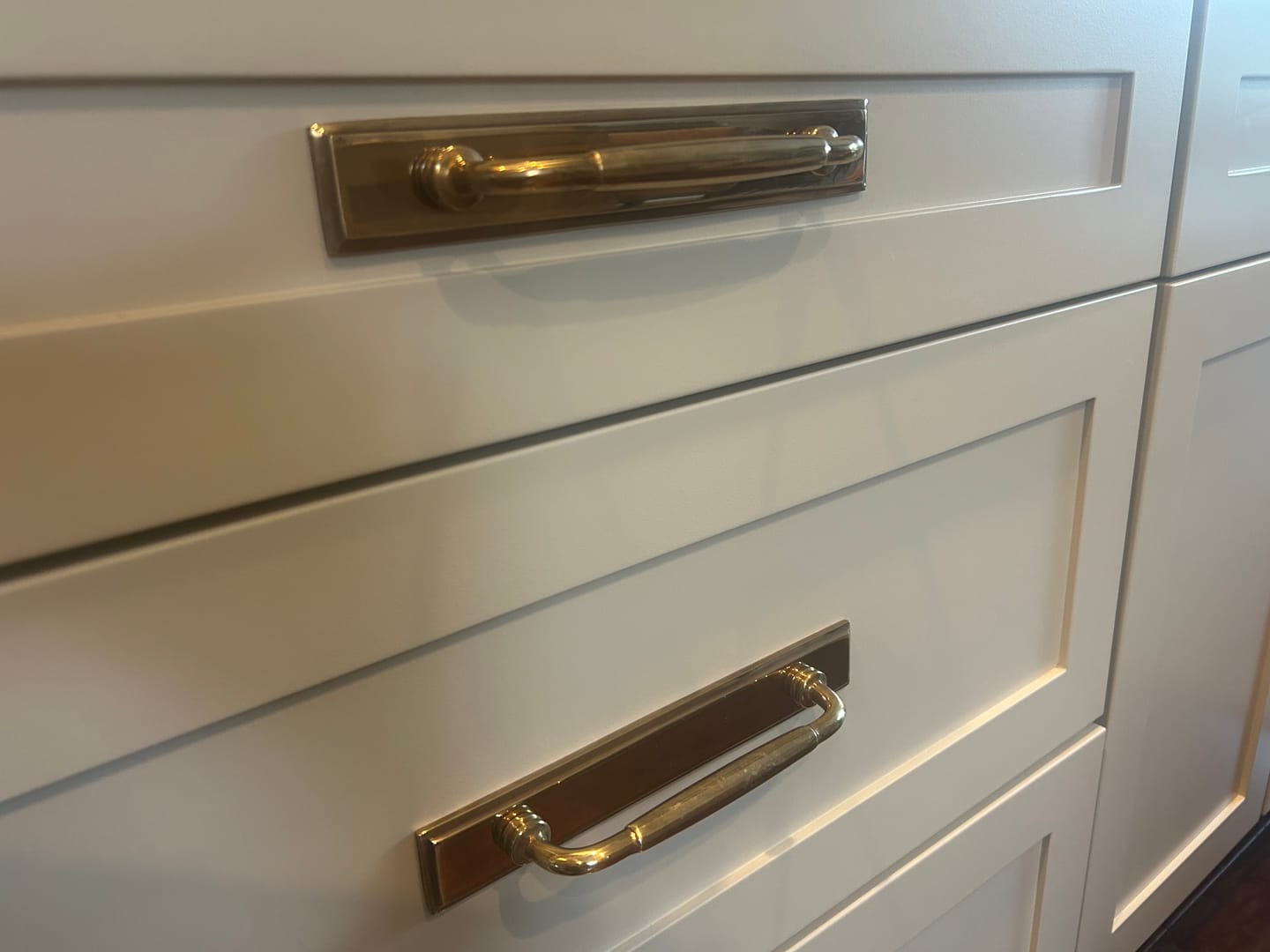 Customer photo review of Classic Cabinet Pulls - Unlacquered Brass Polished