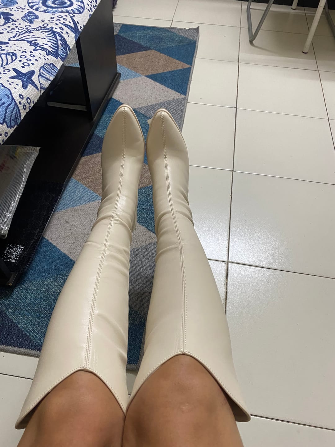 Customer photo review of Oslo Knee High Leather Boots