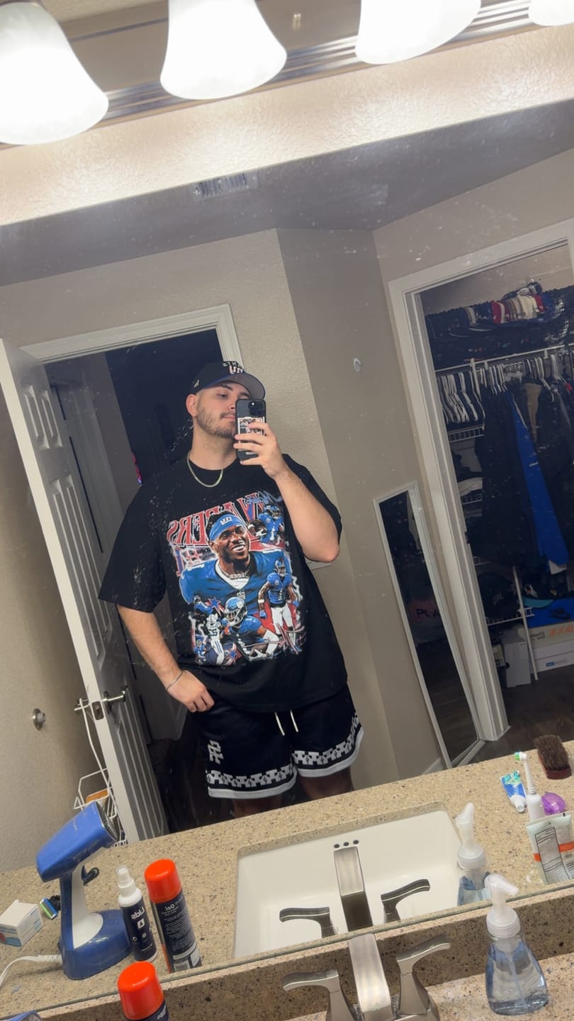 Customer photo review of Malik Nabers Tee