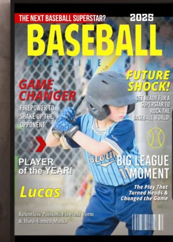 Customer photo review of Personalized  Custom Baseball Magazine Cover Canvas, Graduation Gifts for Baseball Player