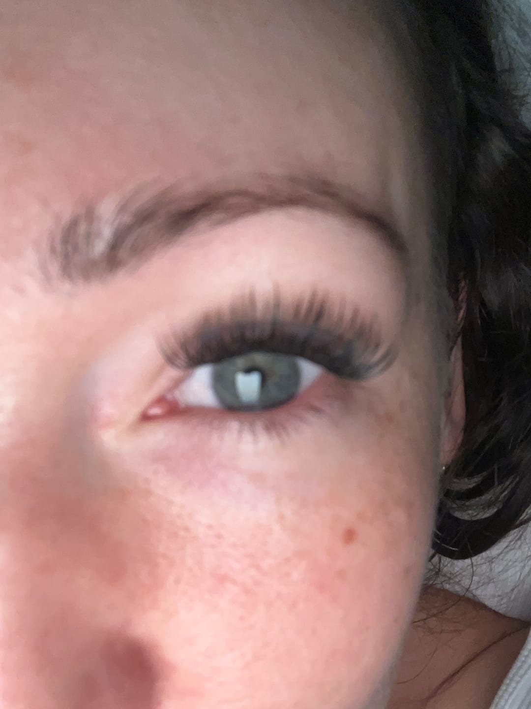 Customer photo review of Infinaluxe Pre-mapped Segment Lash Extensions – 3 x pairs