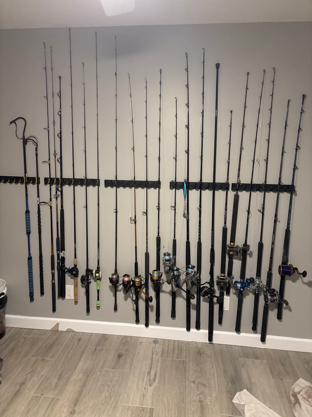 Customer photo review of Beyond Fishing GripLock Vertical Fishing Rod Rack