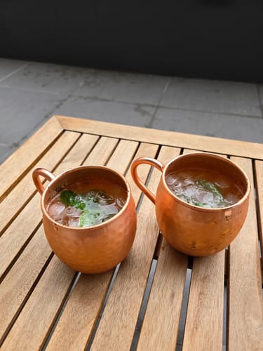 Customer photo review of Pure Copper Moscow Mule Mugs - Set of 2