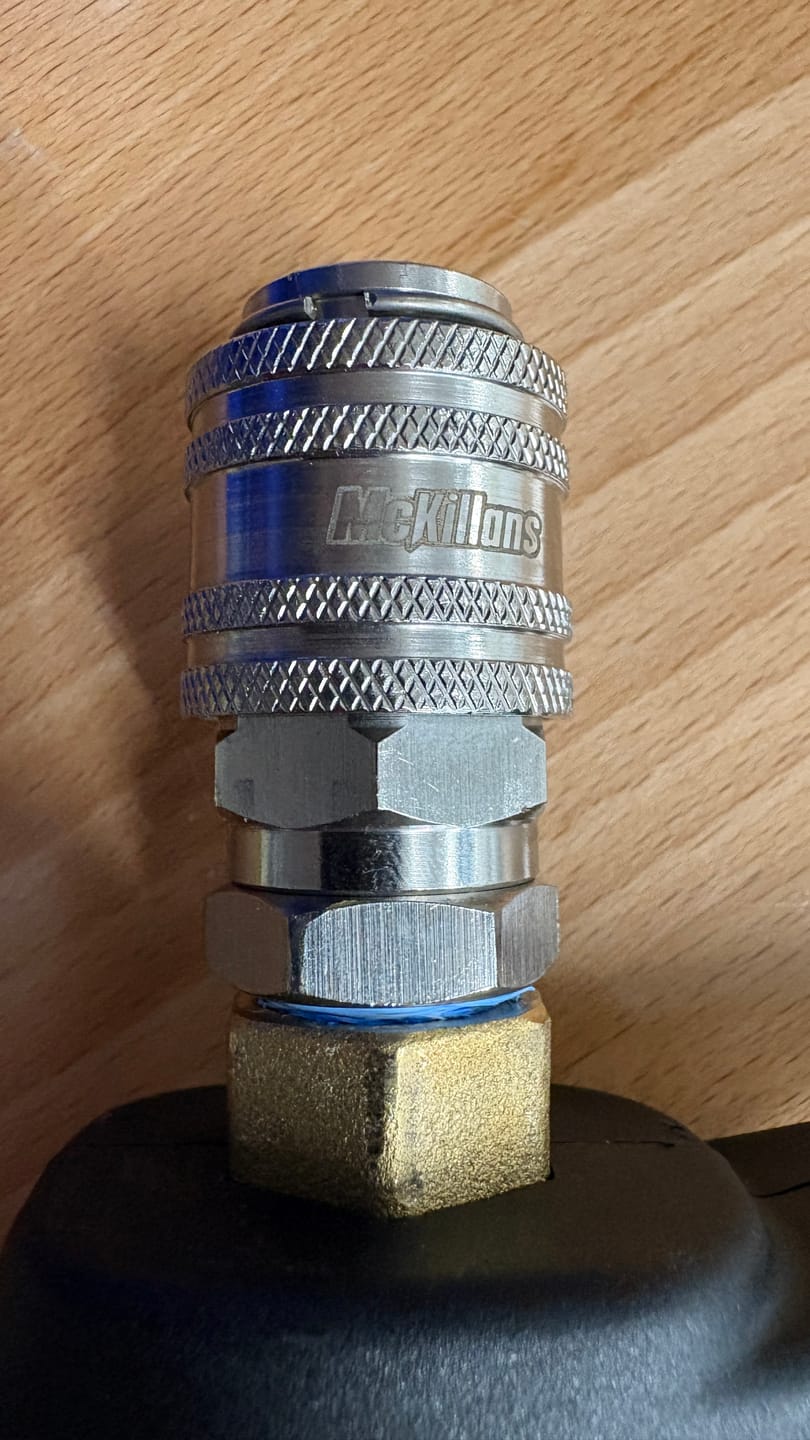 Customer photo review of Automatic 1/4” NPT Stainless Quick Connect Coupler (2 pack)