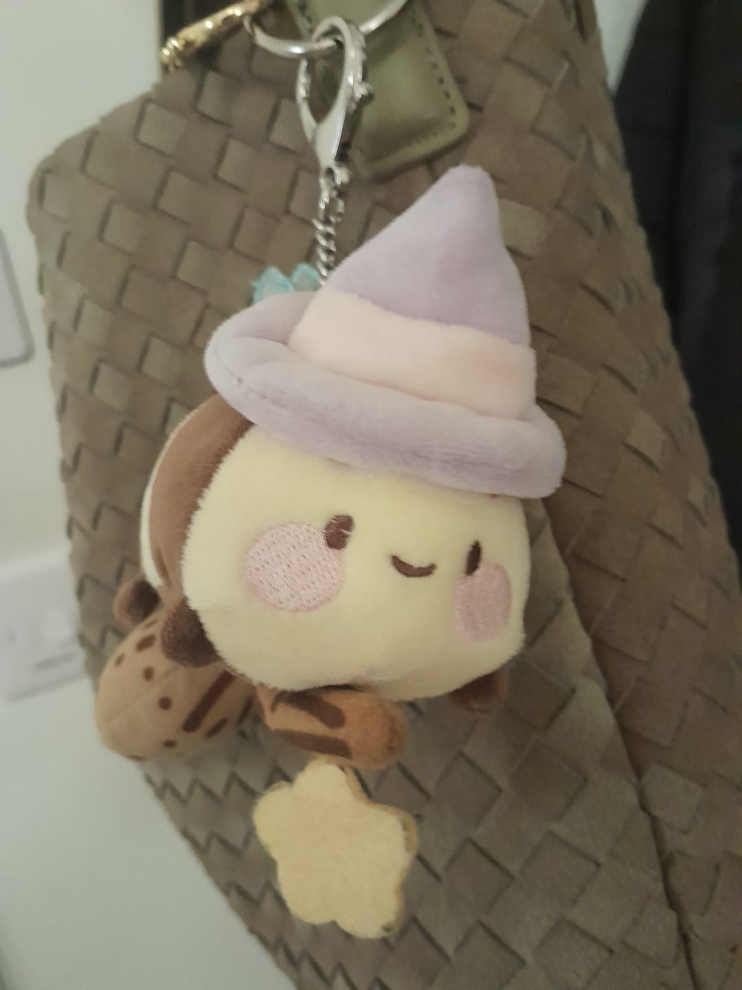 Customer photo review of PRE-ORDER | Bumblebutt & The Pastel Witch Keychain | Kawaii Bee Witch Plush on Broom | Cute Halloween Keyring