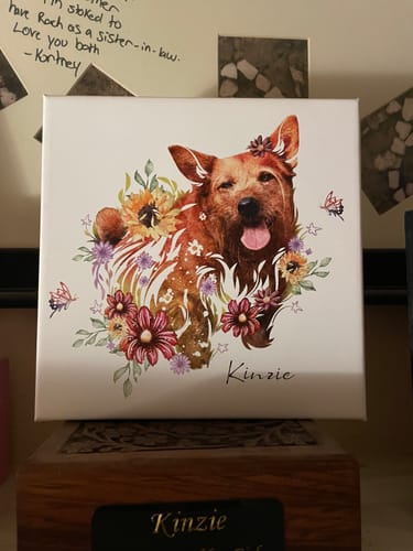 Customer photo review of Flowerpup Custom Pet Portrait (Humans too!)