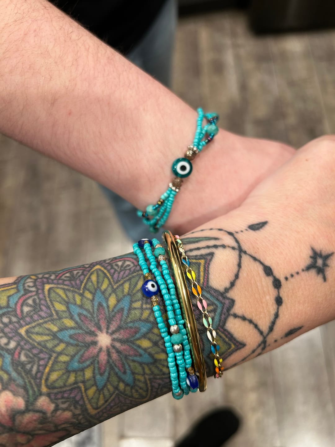 Customer photo review of Everyday Stackable Halo Bangle