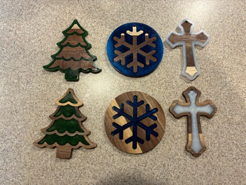 Customer photo review of October Kit- Epoxy Christmas Ornaments