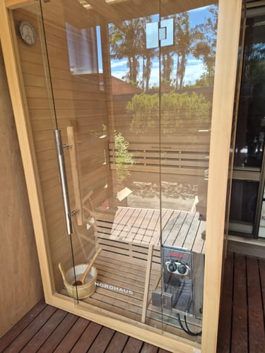 Customer photo review of 2 Person Traditional Sauna - 4.5kw Harvia Heater