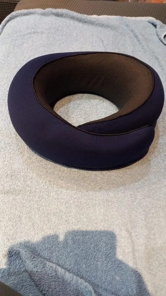 Customer photo review of Memory Foam Travel Pillow