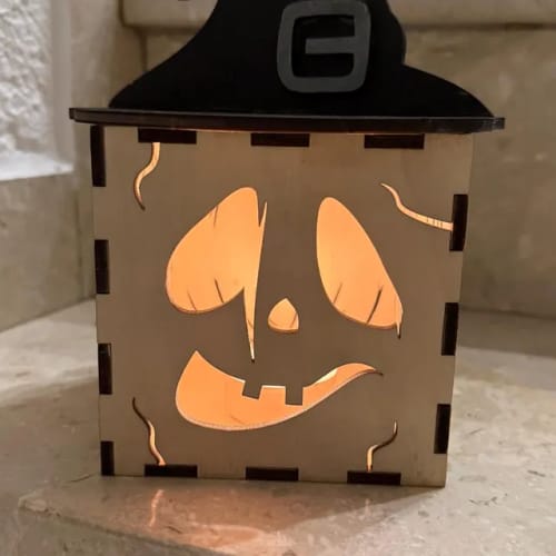Customer photo review of Halloween pumpkin candle holder 6 bundle laser cut svg file
