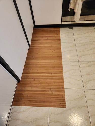 Customer photo review of Tappeto Passatoia cucina a metraggio in bamboo Cucina Antiscivolo Lavabile Antimacchia Multiuso