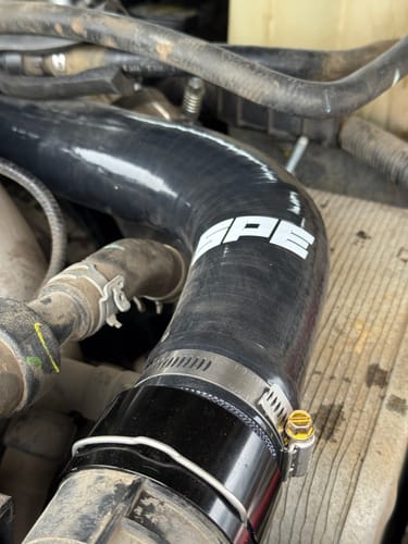 Customer photo review of SPE Motorsport 2011-2025 6.7L Powerstroke Upper Radiator Hose