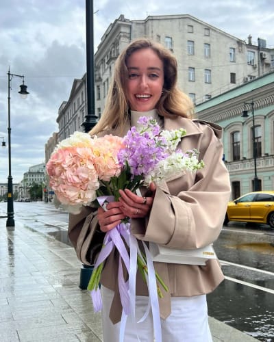 Customer photo review of Hailey Crop Trench Coat