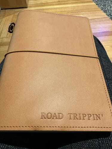 Customer photo review of Refillable Folio - SADDLE BROWN