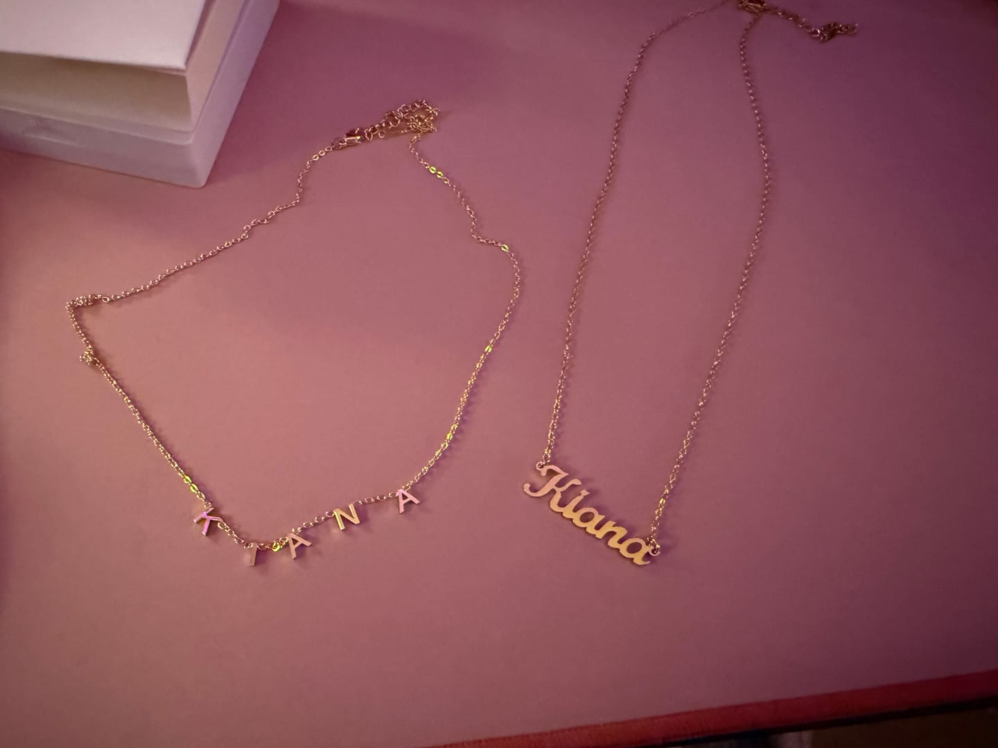 Customer photo review of Custom Letter Necklace