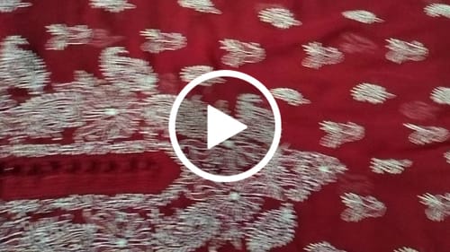 Customer video review of Meera Red & White Georgette kurta
