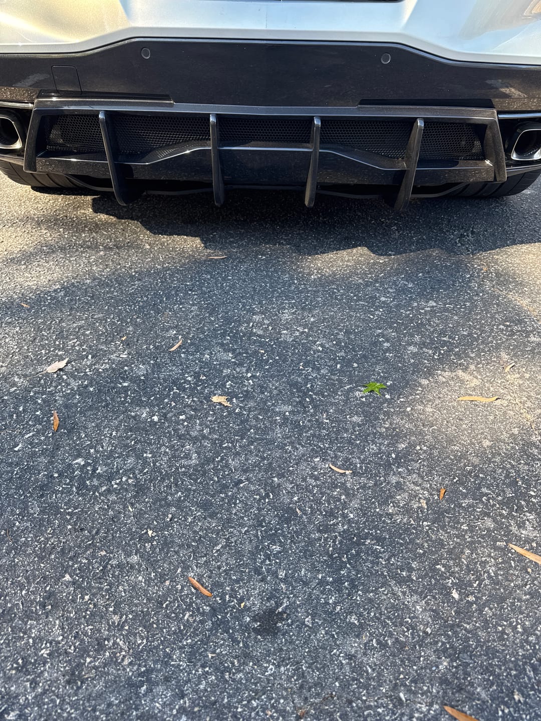 Customer photo review of Corvette C8 Stingray Add-On Rear Diffuser Fin