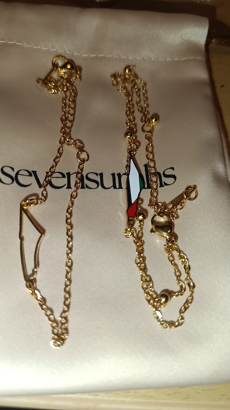 Customer photo review of Palestine Map Bracelet