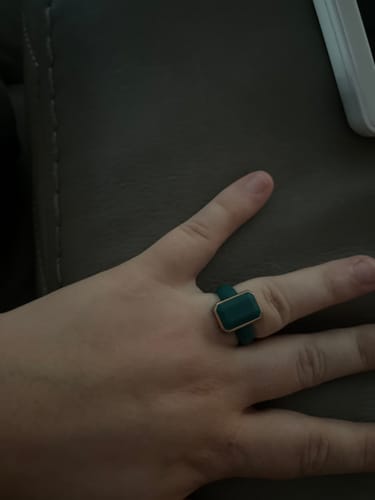 Customer photo review of Emerald Collection- Silicone Rings with Metal Frame - Patented Design