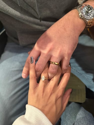 Customer photo review of 5mm Dome Wedding Band