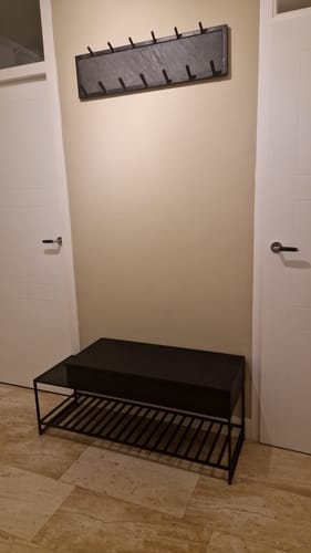 Fotorecensie van een klant over Kapstok met bankje | Industrieel design | 110 cm lengte